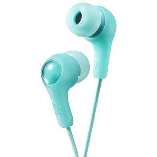 JVC Gumy in Ear Earbud Headphones, Powerful Sound, Comfortable and Secure Fit, Silicone Ear Pieces S/M/L - HAFX7G Green