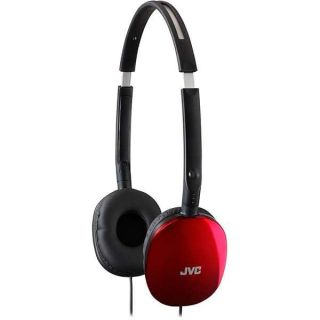 JVC HAS160R Flat Headphones - Red