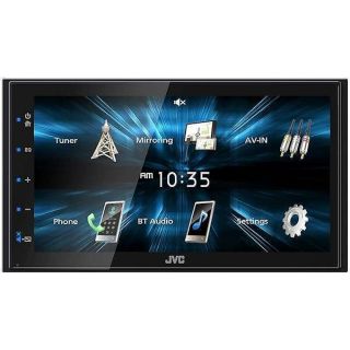 JVC KW-M150BT Bluetooth Car Stereo Receiver with USB Port – 6.75&amp;quot; Touchscreen Display - AM/FM Radio - MP3 Player Double DIN – 13-Band EQ (Black)