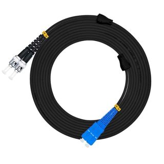 Jeirdus 100M SC to ST Outdoor Armored Duplex SM Fiber Optic Cable Jumper Optical Patch Cord Singlemode 9/125 100Meters 328ft SC-ST