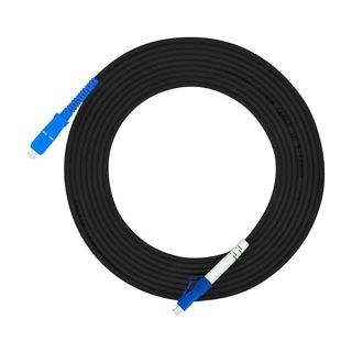 Jeirdus 150M LC to SC Outdoor Armored Simplex 9/125 SM Fiber Optic Cable Jumper Optical Patch Cord Singlemode 150Meters 492ft LC-SC