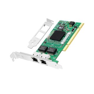 Jeirdus with Intel Chipset 82546 Dual Port Gigabit 8492MT PCI Server Network Card 1000M RJ45 NIC Ethernet Desktop Adapter