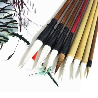 Juedi Chinese Calligraphy Brush Set - 8-Piece Watercolor & Sumi Drawing Brushes for Painting & Writing