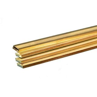 K & S Precision Metals 9736 Brass Strip, 0.090" Thickness x 1/4" Width x 36" Length, 4 pc, Made in USA