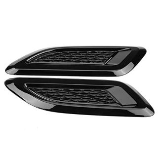 KIMISS Hood Vents, Exterior Hood Air Vent Outlet Wing Trim for Land Rover Range Rover Evoque 2012-2018(Black)