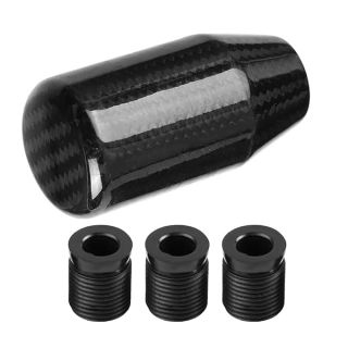 KIMISS Universal Shift Knob, Car Manual Gear Shift Knob, Carbon Fibre Auto Shifter Knob with 8/10/12mm Self-Tapping Screws Shift knob