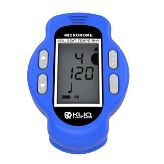 KLIQ MicroNome - Mini Rechargeable Digital Metronome - with Speaker (Digital Volume, Beat and Tempo Adjustment) Designed for use with Piano, Guitar, Saxophone, Flute, Violin, Drum (Blue)