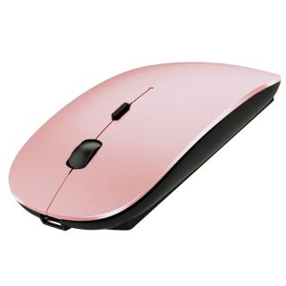 KLO Bluetooth Mouse for MacBook/MacBook air/Pro/iPad, Wireless Mouse for Laptop/Notebook/pc/iPad/Chromebook (Rose Gold-b)