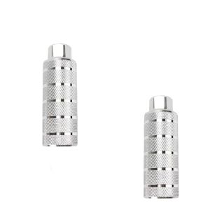 KOOBOOK 2Pcs Aluminum Alloy Bike Pegs BMX Pedals Bike Pedals Anti-Slip Rear Feet Pedals Diameter 38mm Fit 3/8 inch Axles Silver