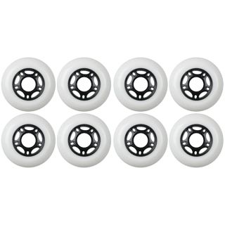 KSS Outdoor Asphalt Formula 89A Inline Skate X8 Wheels, White, 80mm