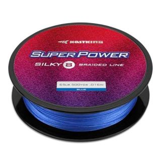 KastKing Superpower Silky8 Braided Fishing Line, Blue, 8 Strand, 40LB, 300Yds