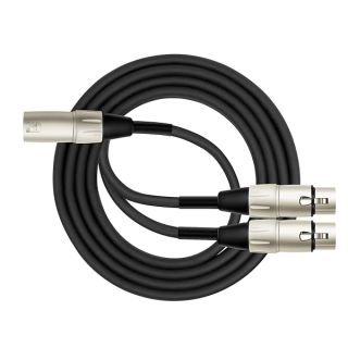 Kirlin Y-301-06 6ft XLR Male to Dual XLR Female Y-Cable - High-Quality Audio Solution