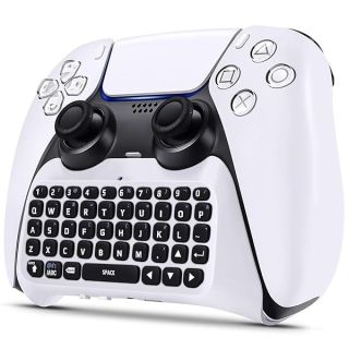 Klipdasse Wireless Keyboard for PS5 Controller, Bluetooth 3.0 Mini Chatpad Message Game Keyboard Keypad Built-in Speaker with 3.5mm Audio Jack for Messaging and Gaming Live Chat, for PlayStation 5