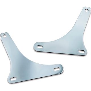 Kuryakyn 1667 Multi-Purpose Driver/Passenger Seat Backrest Component: Fixed Mounts for 2003-17 Harley-Davidson FL Softail Motorcycles, 1 Pair, Chrome