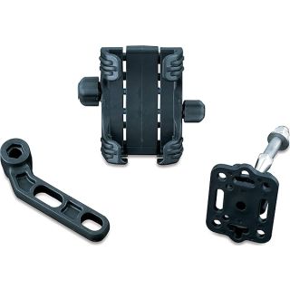 Kuryakyn 1698 Motorcycle Accessory: Clutch/Brake Perch Mount Tech-Connect Cradle GPS Device/Phone Holder Mounting Kit, Standard, Black