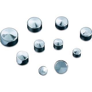 "Upgrade Your Ride: Kuryakyn 2448 Kool Kaps Chrome Engine Bolt Head Covers for 7/16" Hex - Pack of 10"