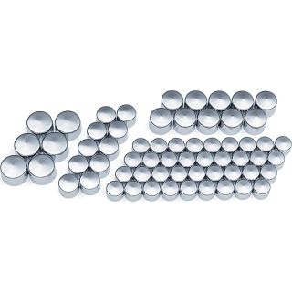 Upgrade Your Harley: Kuryakyn 2464 Kool Kaps Engine Bolt Head Covers for 2017-19 Milwaukee-Eight - Chrome Complete Kit