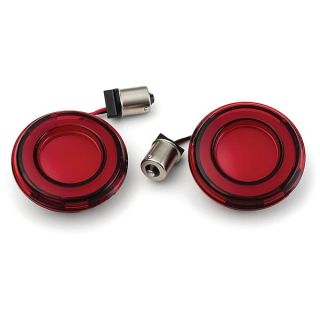 Upgrade Your Ride: Kuryakyn 2908 Tracer LED Rear Turn Signal Conversions - Bullet Style, 1156 Red Lens Pair