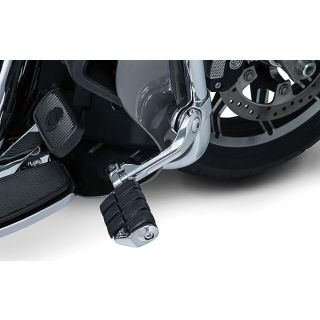 Kuryakyn 4529 Motorcycle Foot Controls: Tour-Tech Long Arm Cruise Mounts with Dually ISO Pegs for 1-1/4" Engine Guards/Tubing, Chrome, 1 Pair