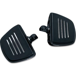 Kuryakyn 7578 Motorcycle Foot Control Component: Premium Mini Board Floorboards with Male Mount Adapters, Gloss Black, 1 Pair