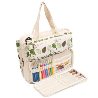 Shop LAVIEVERT Knitting Tote Bag - Perfect Yarn Storage for Projects, Needles & Crochet Hooks