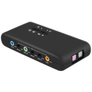 LEAGY USB 7.1 External Sound Card (8-Channel) - 7.1 Channel USB Soundbox - Dynamic 3D Surround Sound - UP to 8 Speakers - Simultaneous Recording and Playback - Analog and Digital Audio Equipment