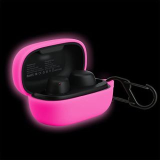 LEFXMOPHY Pink Case Replacement for TOZO A1 Mini Wireless?Earbuds, Silicone Skin Carrying Protective Cover Glow in Dark