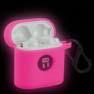 LEFXMOPHY Pink Case Replacement for X17 True Wireless Earbuds Cover, Silicone Skin Carrying Protective Funda Glow in Dark