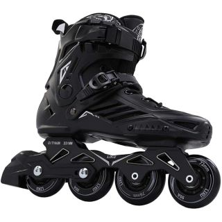 LIKU Black Professional Inline Skates Unisex (Men 10.5,Women 11.5)