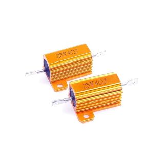 LM YN 25 Watt 4 Ohm 5% Wirewound Resistor Electronic Aluminium Shell Resistor Gold (Pack of 2)