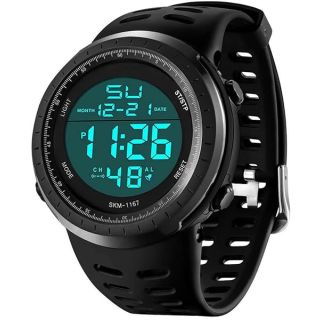 LYMFHCH Men&amp;#039;s Digital Watch, Sports Waterproof Military Watches for Men LED Casual Stopwatch Alarm Tactical Army Watch