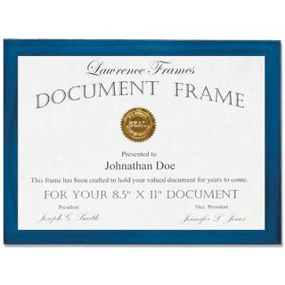 Lawrence Frames Blue Wood Certificate Picture Frame, Gallery Collection, 8-1/2 by 11-Inch