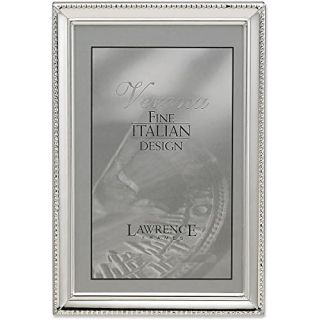 Lawrence Frames Verona Collection 8 x 12-Inch Metal Silver Single Picture Frame with Beads (11682)