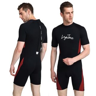 LayaTone 6XL Shorty Wetsuit Mens & Womens - High Elastic Neoprene Dive Skins for Obese & Zero Weight - Heavy Duty YKK Back Zipper - UV Protection & Sea Lice Defense - Ideal for Cold Water Wet Suit