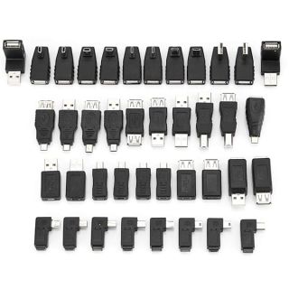 Lazmin USB Adapter Kit, 40PCS Multiple USB2.0 Adapter Converter Connectors, Compatible USB1.1/1.0