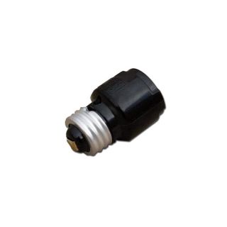 Leviton 2006 Medium-Medium Base, One-Piece, Adapters and Extensions, Incandescent, Phenolic Lampholder, 1-3/16 Inch, To Be Used in Phenolic Sockets Only, Black