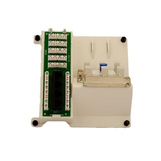 Leviton 47603-DP6 Compact Series: 1 x 4 Combo Bridged Phone and Data Board and 6-Way Video Splitter, White