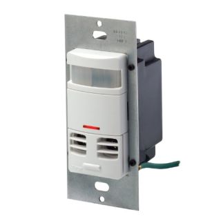 Leviton OSSMT-MDW Ultrasonic/Infrared, Multi-Technology Wall Switch Sensor, with Neutral wire, 2400 sq. ft. Major & 400 sq. ft. Minor Motion Coverage, White