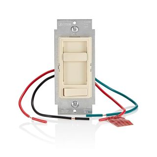 Leviton SureSlide Ceiling Fan Wall Switch, Quiet 3-Speed Fan Control, 1.5 Amps, 661F-10T, Light Almond