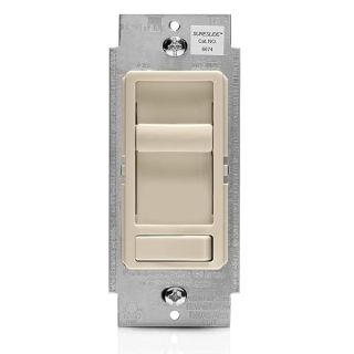 Leviton SureSlide Dimmer Switch for Dimmable LED, Halogen and Incandescent Bulbs, 6674-P0T, Light Almond