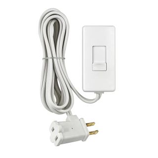 Leviton Table Top Plug in Lamp Dimmer for Dimmable LED, Halogen and Incandescent Bulbs, TBL03-10W, White