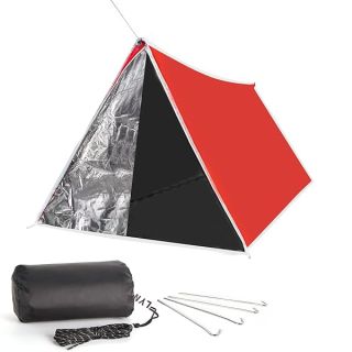 Life-Saving Equip:LYN Instant 1-2 Person Survival Emergency Shelter Tent,Reflective Waterproof Windproof Fireproof Lightweight Bugout, with Paracord+Stake+Zipper for Car Camping,Hiking&First Aid