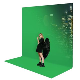 LimoStudio 10 x 10 feet Chromakey Green Backdrop Background Screen, Pure Seamless > 150GSM Highest Density in Market, Premium Grade A Synthetic Fabric for Photoshoot Steaming Family Events, AGG3268