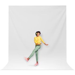 LimoStudio 9 x 15 ft. (W x H) Pure White Backdrop Background Screen, Photoshoot Video Filmming, Premium High Density > 150GSM A+ Grade Synthetic Material for Professional Portrait Events, AGG3286