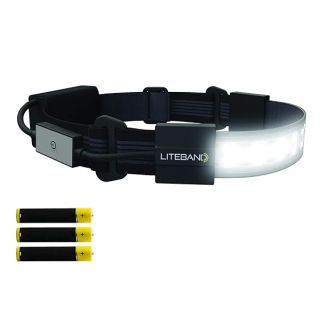 Liteband FLEX 300 Wide-Beam LED Headlamp - 210° Illumination, 300 Lumens, Improved OVLED Design - AAA Batteries, Adjustable, Camping, Running, Hiking, Fits Hard Hats, LBF300-AN, Night