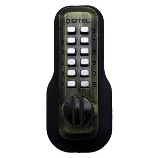 Lockey USA M-210-ABDC Mechanical Keyless Double Combination Deadbolt, Antique Brass