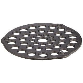 Lodge L8DOT3 Cast Iron Meat Rack/Trivet, Pre-Seasoned, 8-inch,Black