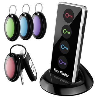 Lost Remote Finder, Remote Control Finder Locator with LED Light | 131ft RC Range Key Finder Locator Making Noise, Find My Keys Device with 4 Remote Retriever Tags | Key Tracker, Keychain Key Finder