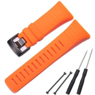 MCXGL Waterproof Replacement Band for Suunto Core - All Black Sports Rubber Strap