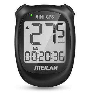 MEILAN M3 Mini GPS Bike Computer, Wireless Cycling Computer Bike Odometer Bicycle Speedometer and Odometer Waterproof Bicycle Computer with LCD Backlight &amp; Multi-Functions for Road Bike MTB